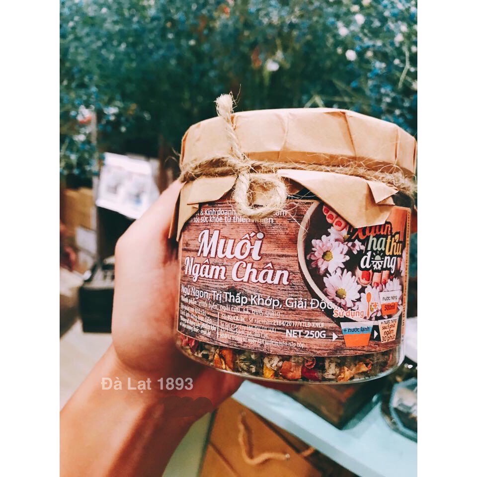 Muối ngâm chân hoa, thảo dược Đà Lạt