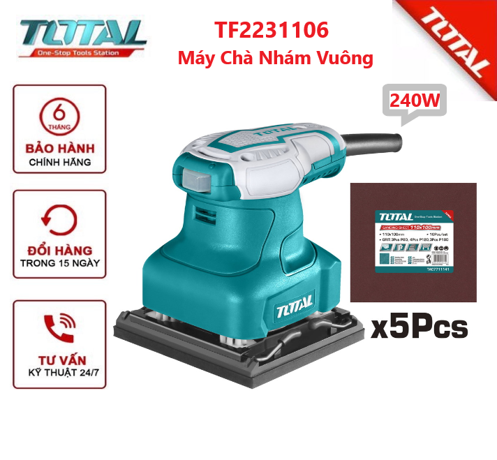 Máy chà nhám vuông Total TF2231106