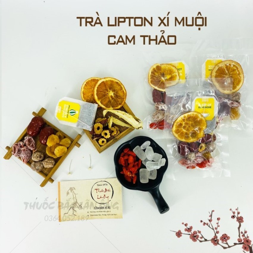 5 Gói Trà Lipton Xí Muội Cam Thảo (Hút Chân Không)