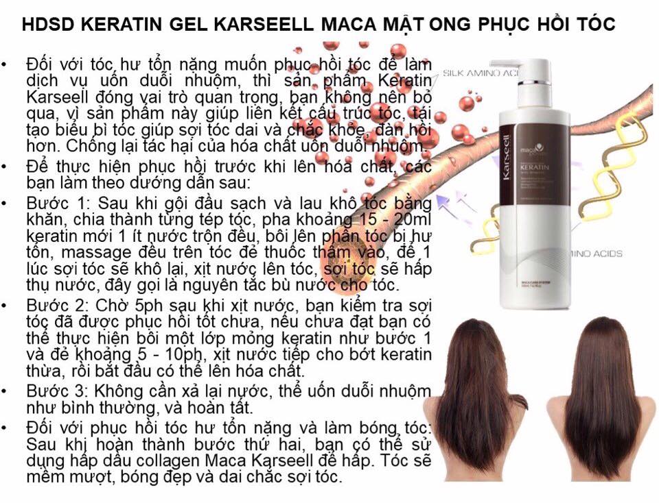 [HCM]Hấp phục hồi Keratin Karseell Maca tóc nát 500ml
