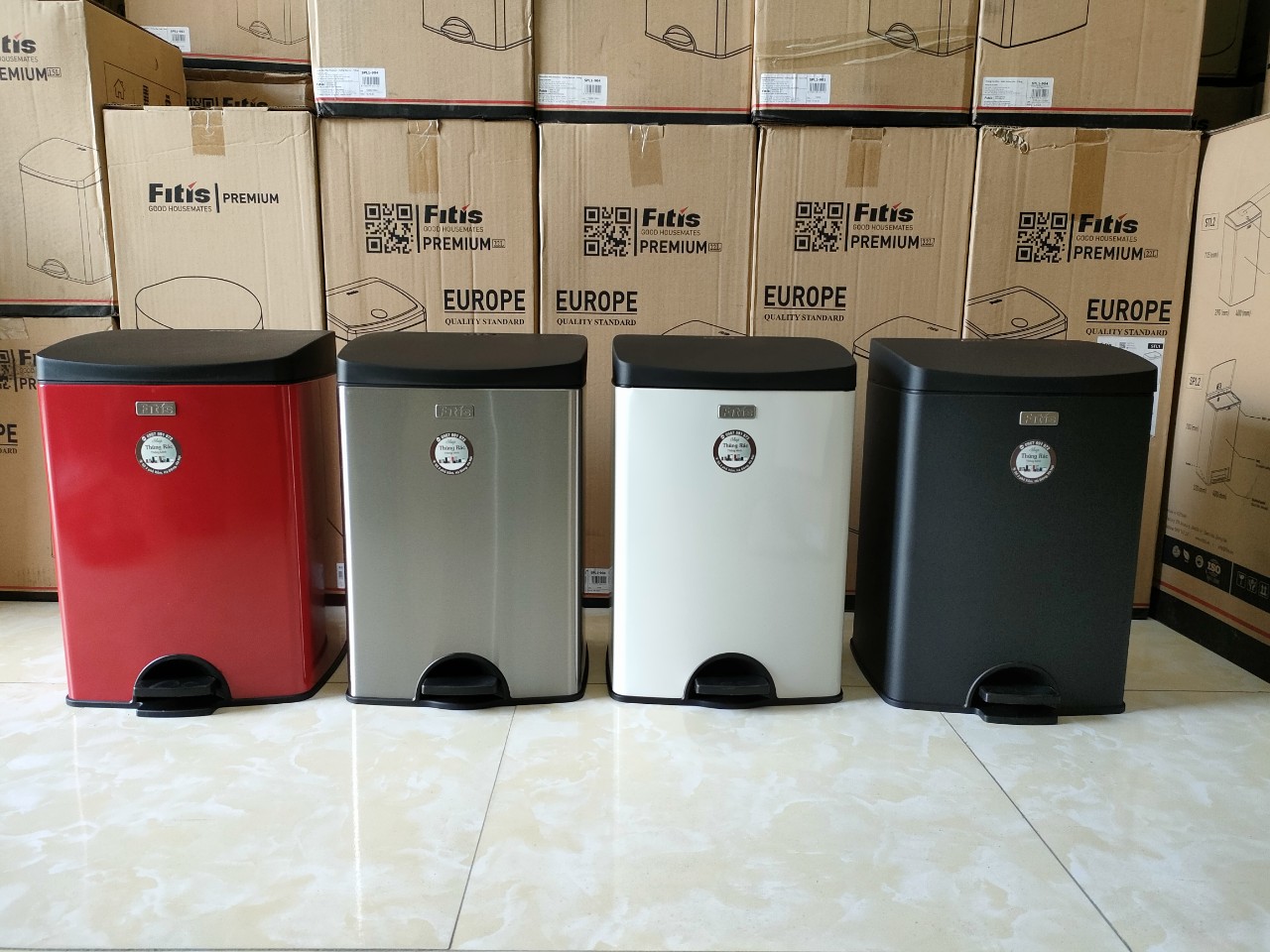 Thùng Rác INOX 15L ( BẢO HÀNH 12T)