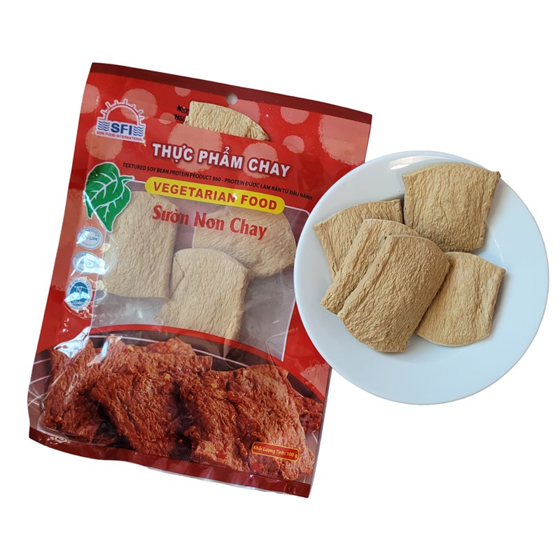 Túi 100gr Sườn non chay thực phẩm chay từ đậu nành