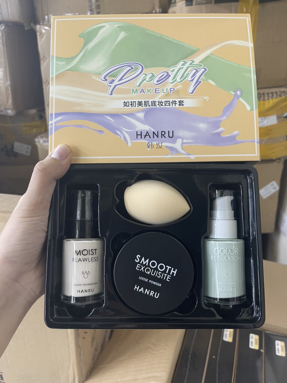 Set Trang Điểm PRETTY MAKEUP HANRU 4 Món