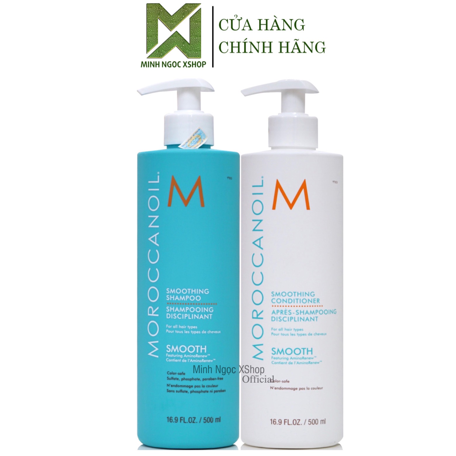 Dầu gội xả suôn mượt Moroccanoil Smoothing 500ML chính hãng