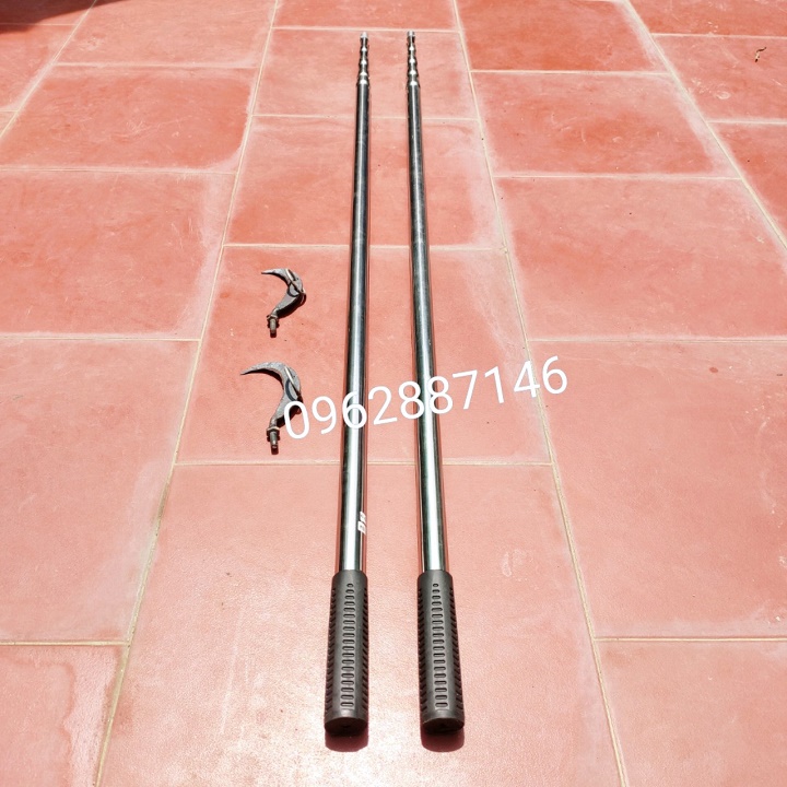 sào bẫy chim tặng lưỡi hái hoa quả và móc treo inox sào câu cá