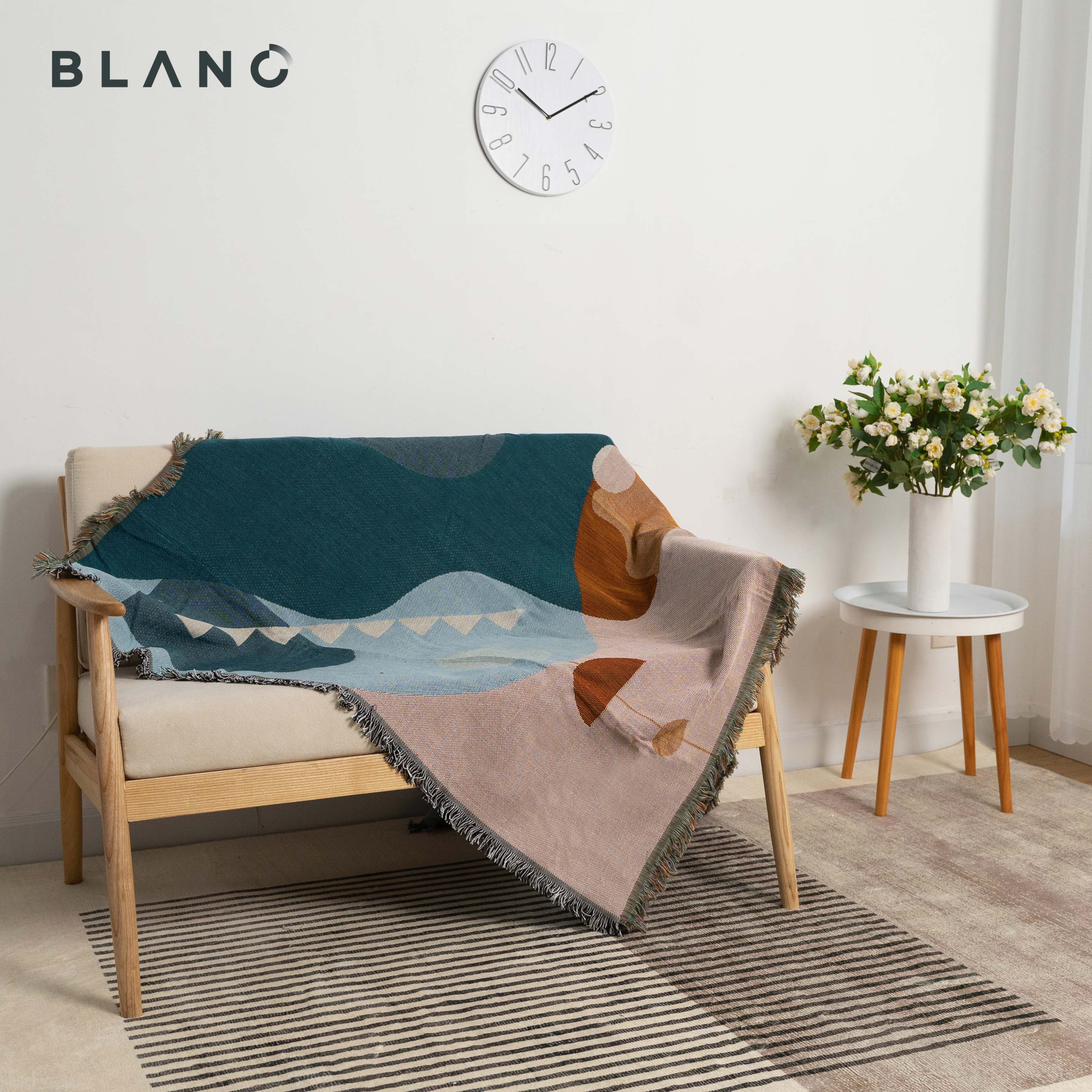 Chăn Phủ Sofa Khăn Phủ Sofa Chăn Phủ Giường Trang Trí Decor Kettle BLANC'
