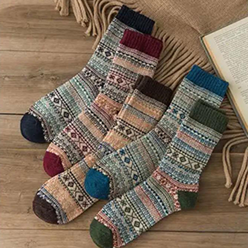 Vớ Tất Trơn Cao Cổ Nam Nữ Phong Cách Cổ Điển | Tất Cotton Dày, Thoáng, Co Giãn Tốt