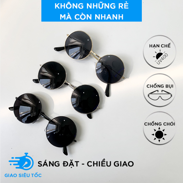 Giá bán Kính Mát Nam Nữ AH172 Kiểu Thầy Bói Đen Thời Trang Chất liệu cao cấp Độ bền cao (BH 1 Đổi 1)