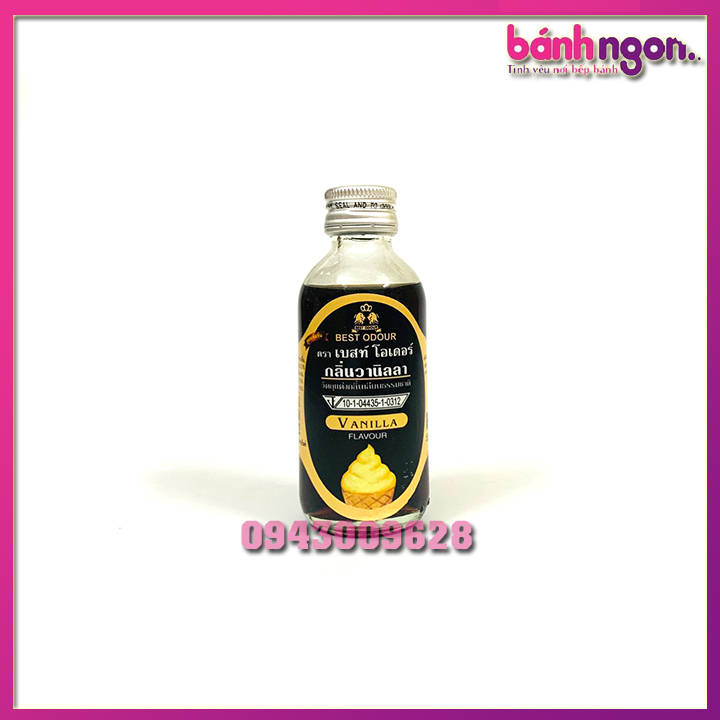 Tinh Chất Thái Best Odour Dùng Cho Thực Phẩm Tạo Hương Vani/Tinh Dầu Thái Best Odour Hương Vanilla 60ml