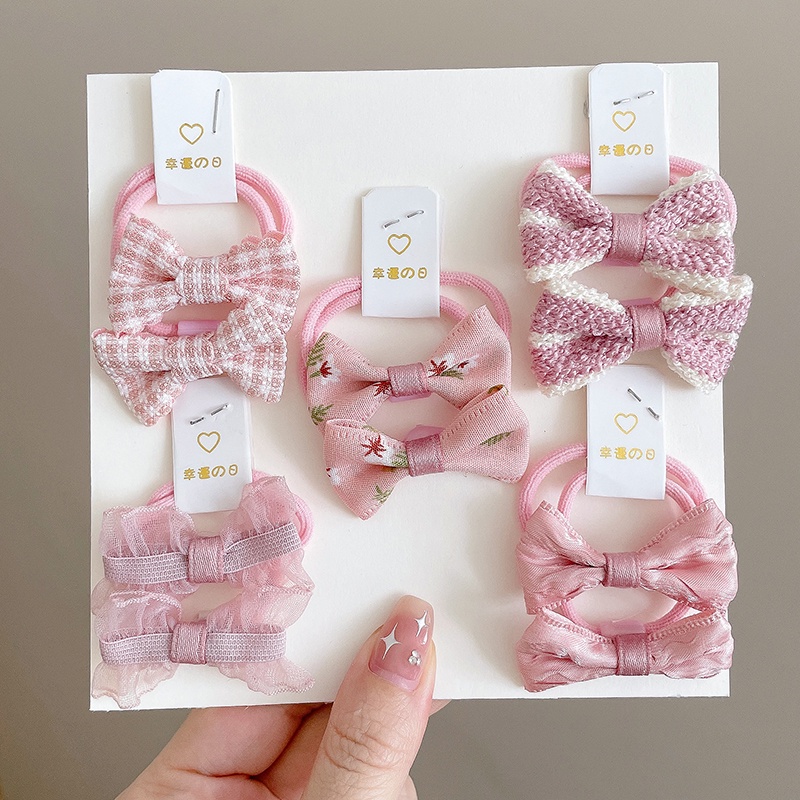 Set 10 dây buộc tóc nơ xinh xắn dành cho bé gái
