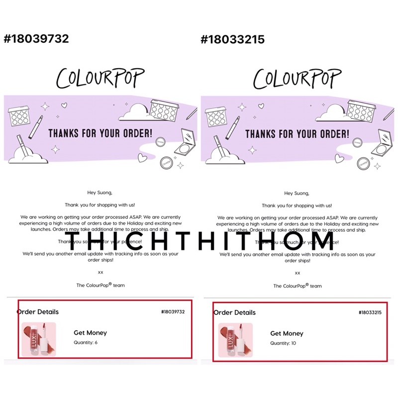 [CÓ BILL] Son kem COLOURPOP - Get Money