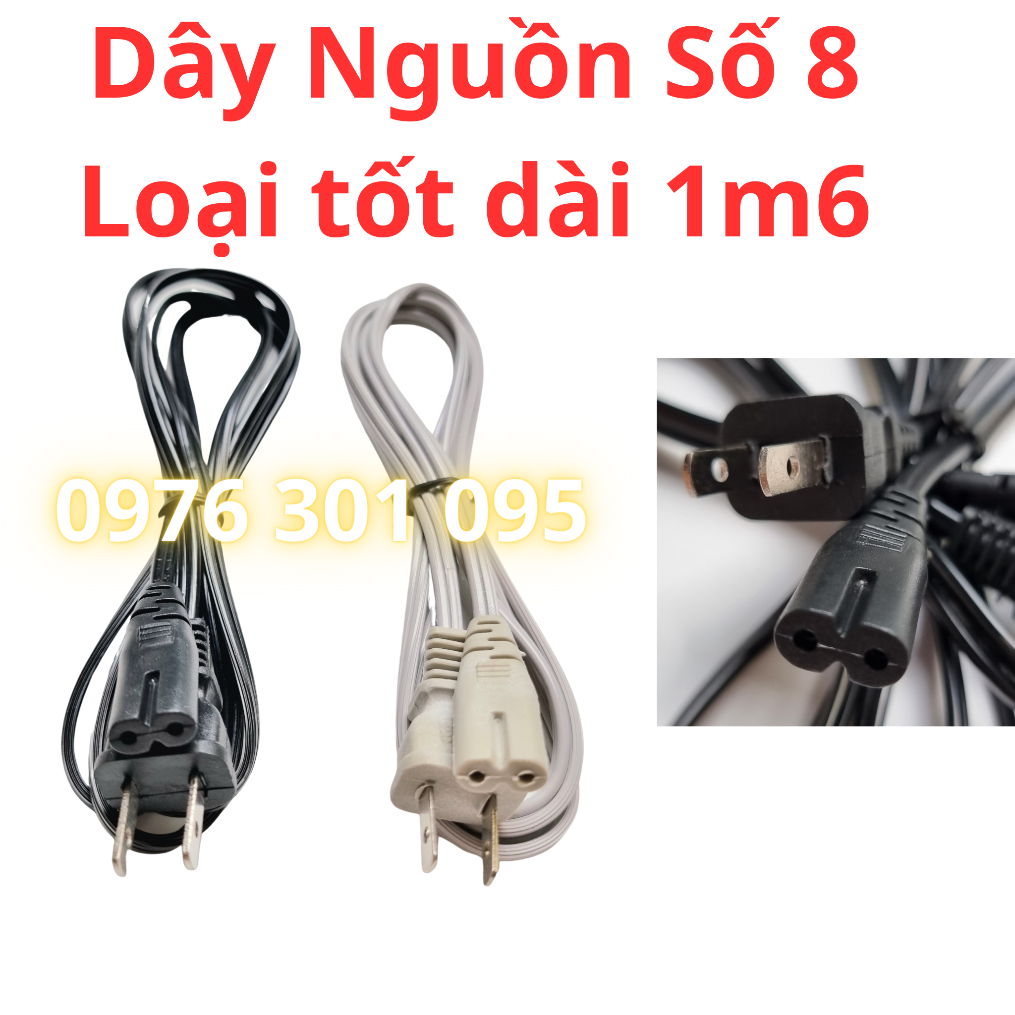 [COMBO 2 ] Dây Nguồn Số 8 Thường và Tốt