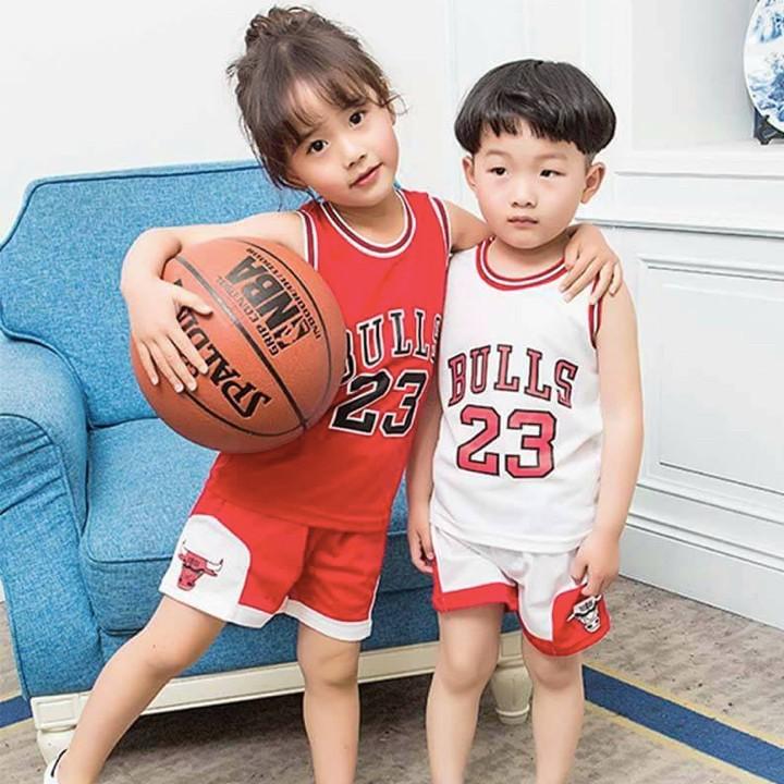Quần áo bóng rổ trẻ em Bulls 23 đỏ
