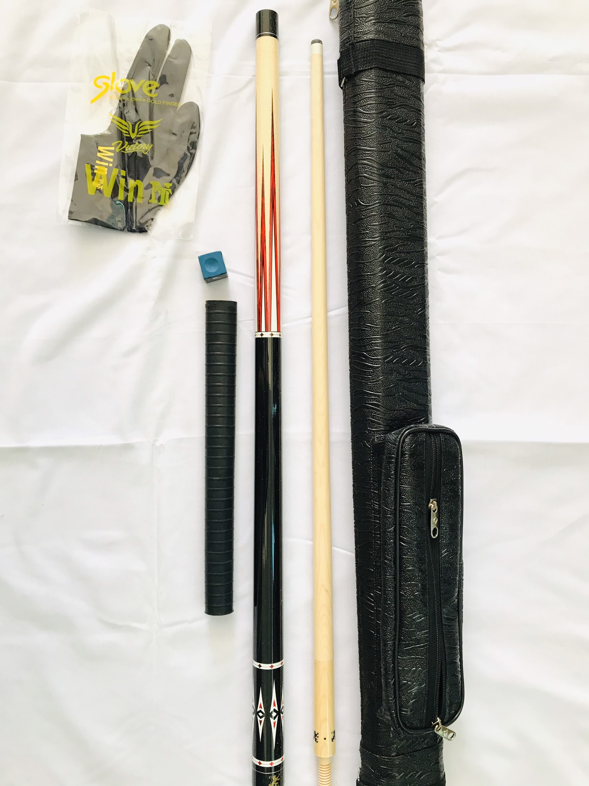 Combo cơ bida líp Adam màu đỏ như hình