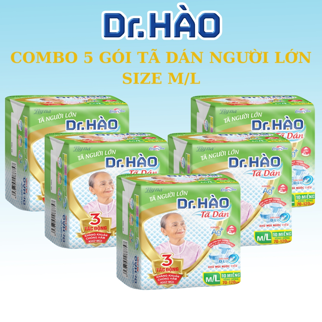 Dr. adult diapers M L 10 PCs super soft absorbent sheet sticker skin