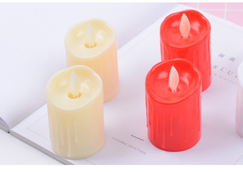 nến điện tử mini giọt nước ngọn lắc lư (5x11cm)