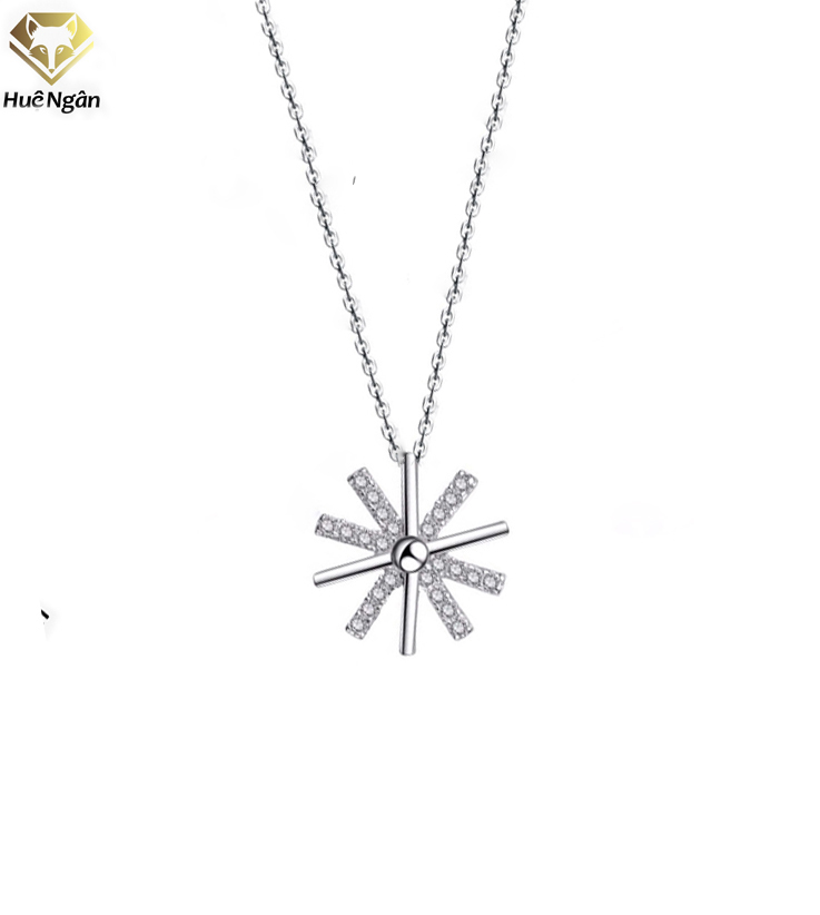 Bộ dây chuyền liền mặt trang sức bạc Ý S925 Bạc Xinh - Hậu duệ mặt trời PP1518