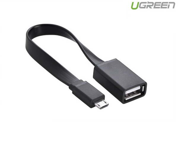 Dây Micro USB 2.0 OTG dạng dẹt dài 15cm UGREEN US126 10821
