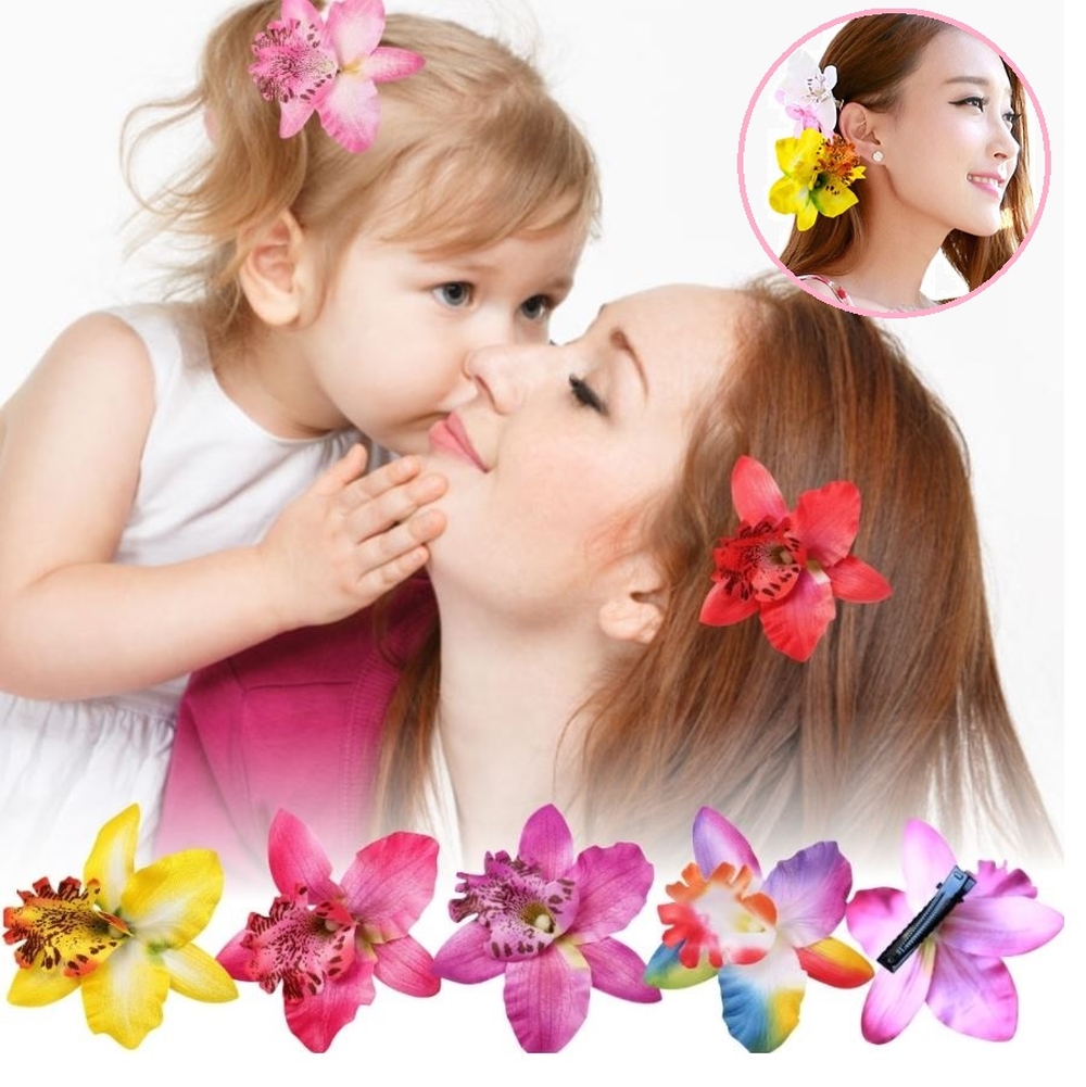 Hoa lan cài tóc có kẹp