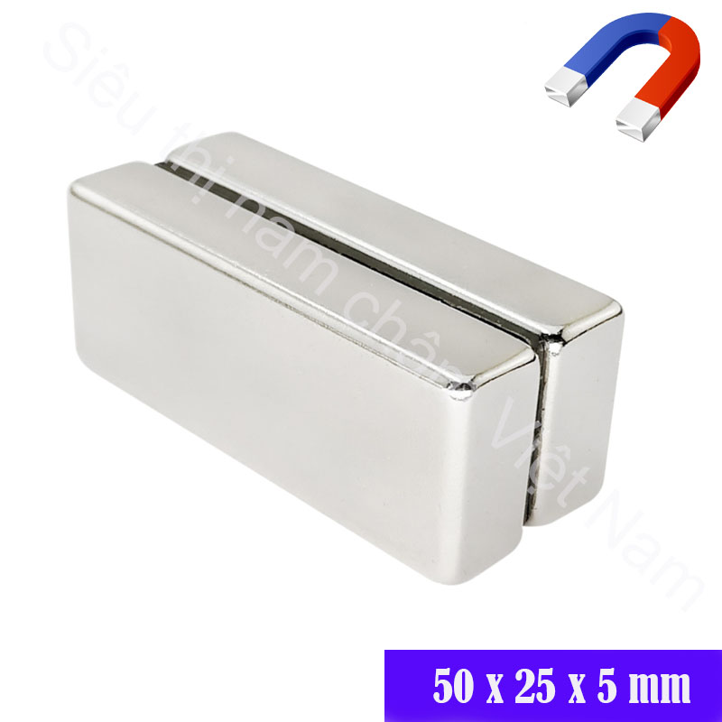 50x25x5mm white permanent magnet, super strong suction type magnet