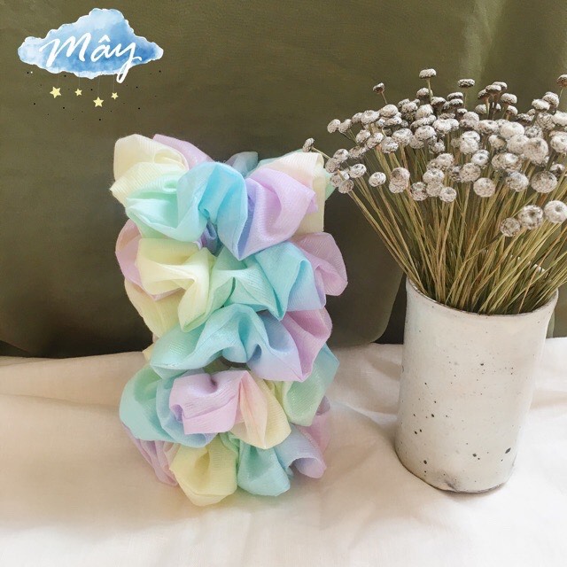 Dây cột tóc Scrunchies Sắc màu