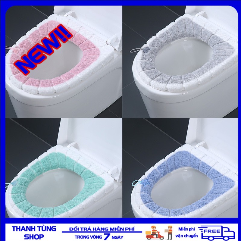 [ SALE UP TO 50 % TOÀN GIAN HÀNG ] Tấm Lót Nỉ Bồn Cầu Họa Tiết Dễ Thương, Miếng Lót Bồn Cầu Nỉ Kẻ Vân Nổi Loại đẹp, Lót Nỉ Bồn Cầu, Tấm Lót Nỉ Bồn Cầu Mùa đông ấm ấp, Miếng Lót Nỉ Bồn Cầu