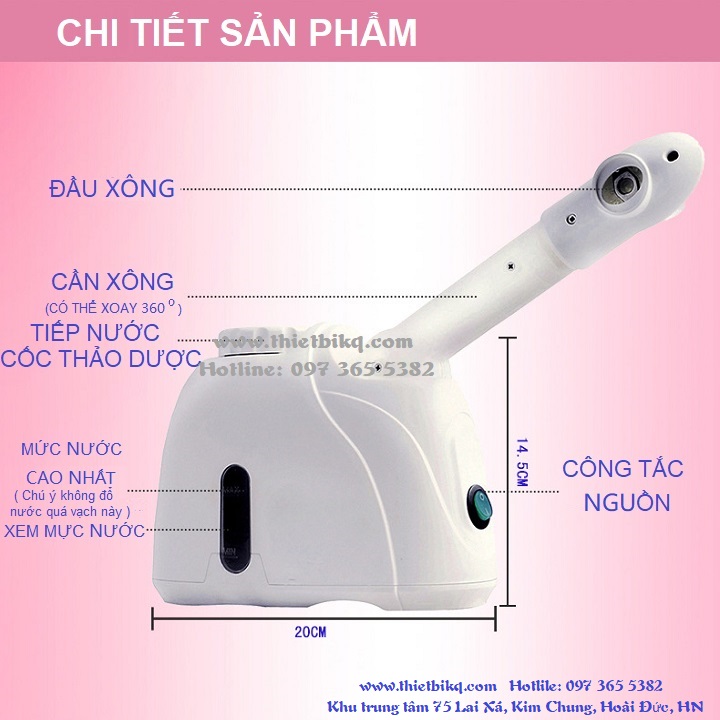 Máy xông mặt hơi nóng Nano KD 33S