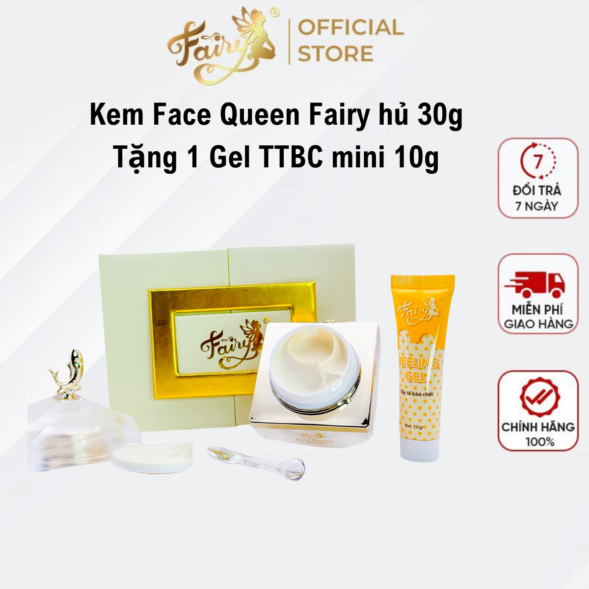 COMBO: Serum Thảo Mộc 30ml và Kem Face Queen 30 gram (tặng 1 Nạ sâm & 1túp srm mini)