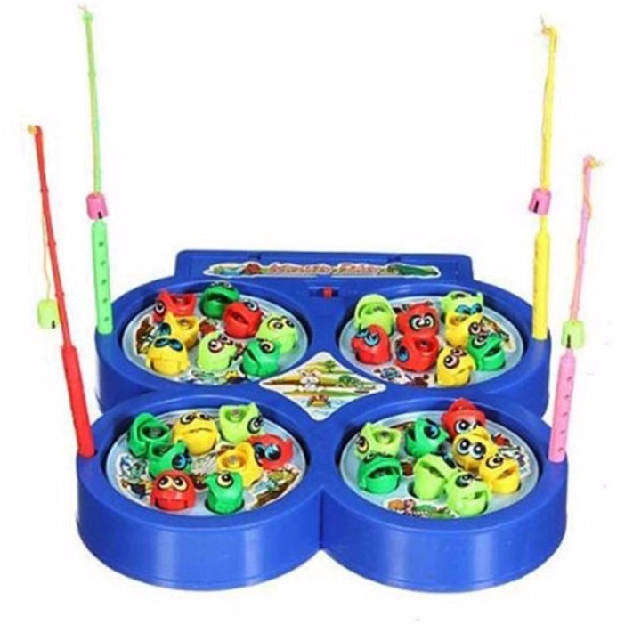 Bộ đồ chơi câu cá 4 hồ cho bé, đồ chơi câu cá nam châm, đồ chơi phát triển kỹ năng, bộ câu cá cho bé