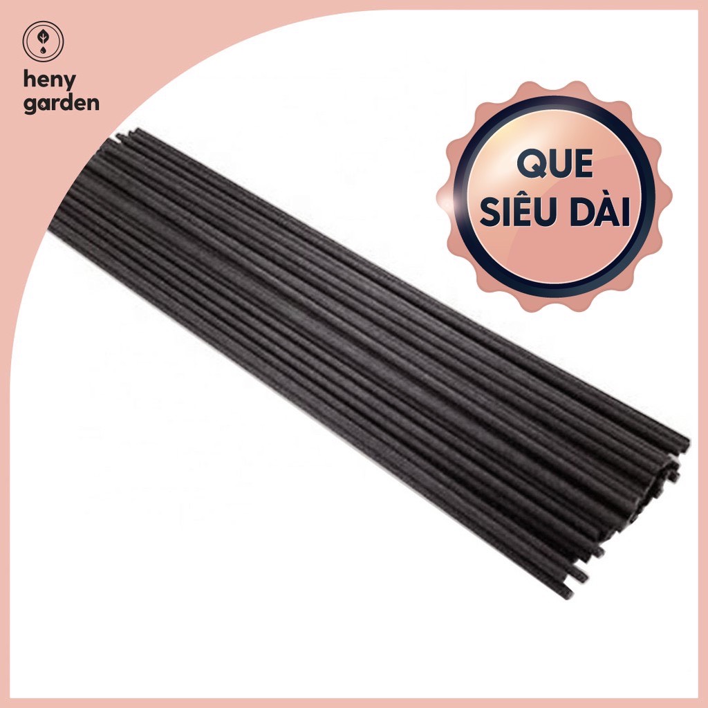 Que Khuếch Tán Tinh Dầu Thay Thế Siêu Dài 30cm Màu Đen – Kèm Video Hướng Dẫn Sử Dụng - Nguyên Liệu Làm Nến Thơm Dụng Cụ Làm Nến Sáp Làm Nến Heny Garden - Tặng Mẫu Thử Tinh Dầu Với Mỗi Đơn Hàng
