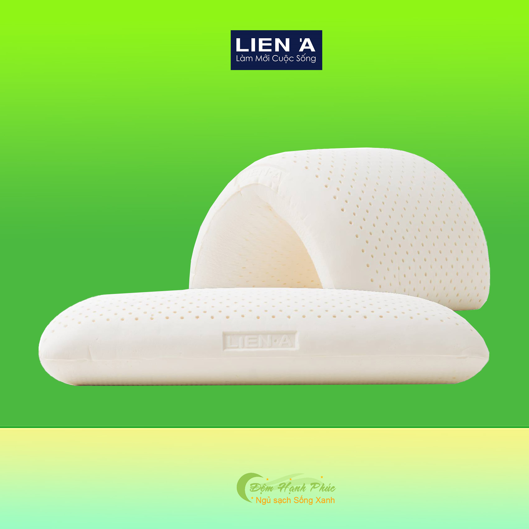 Gối Cao Su Liên Á Oval 45 X 65 X 12Cm