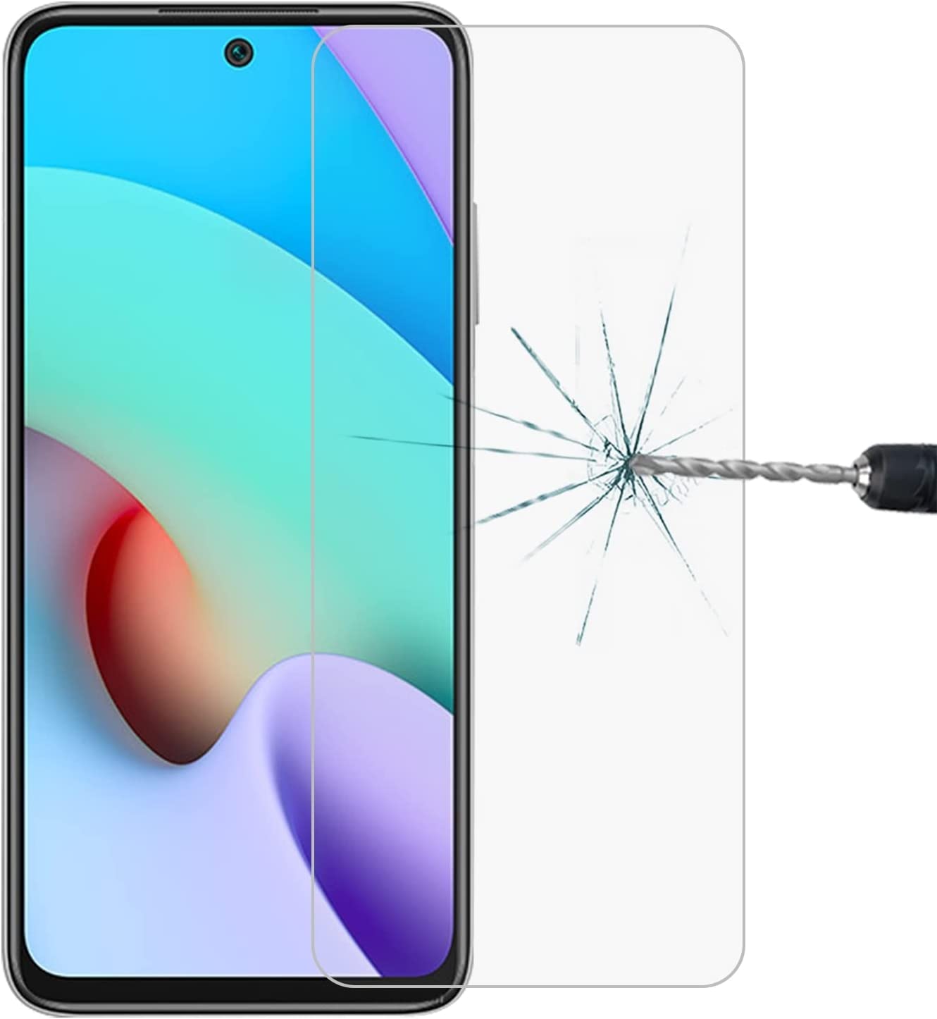 Kính cường lực trong suốt cho Xiaomi Redmi Note 10 (Kèm miếng lau)