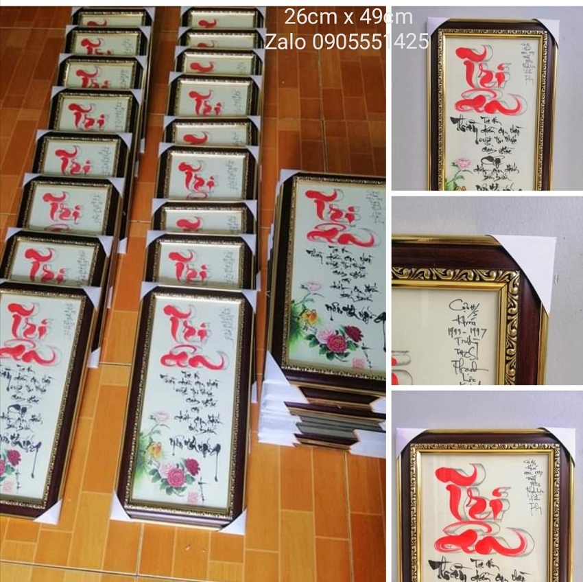 Bộ gồm 10 khung thư pháp tri ân thầy cô. quà tặng 20/11, 8/3, 20/10. quà tết, sinh nhật thầy cô.