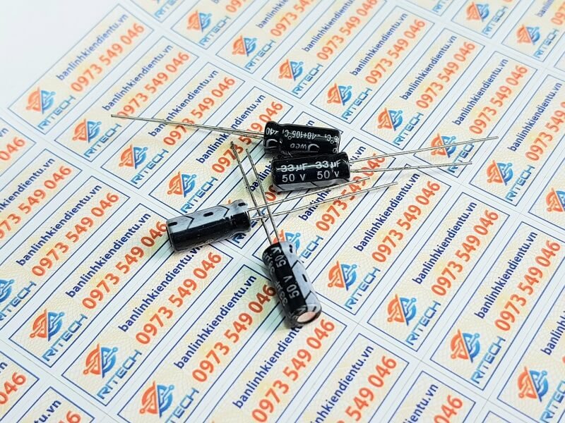 Tụ hóa 33uf 50v kích thước 5x11mm
