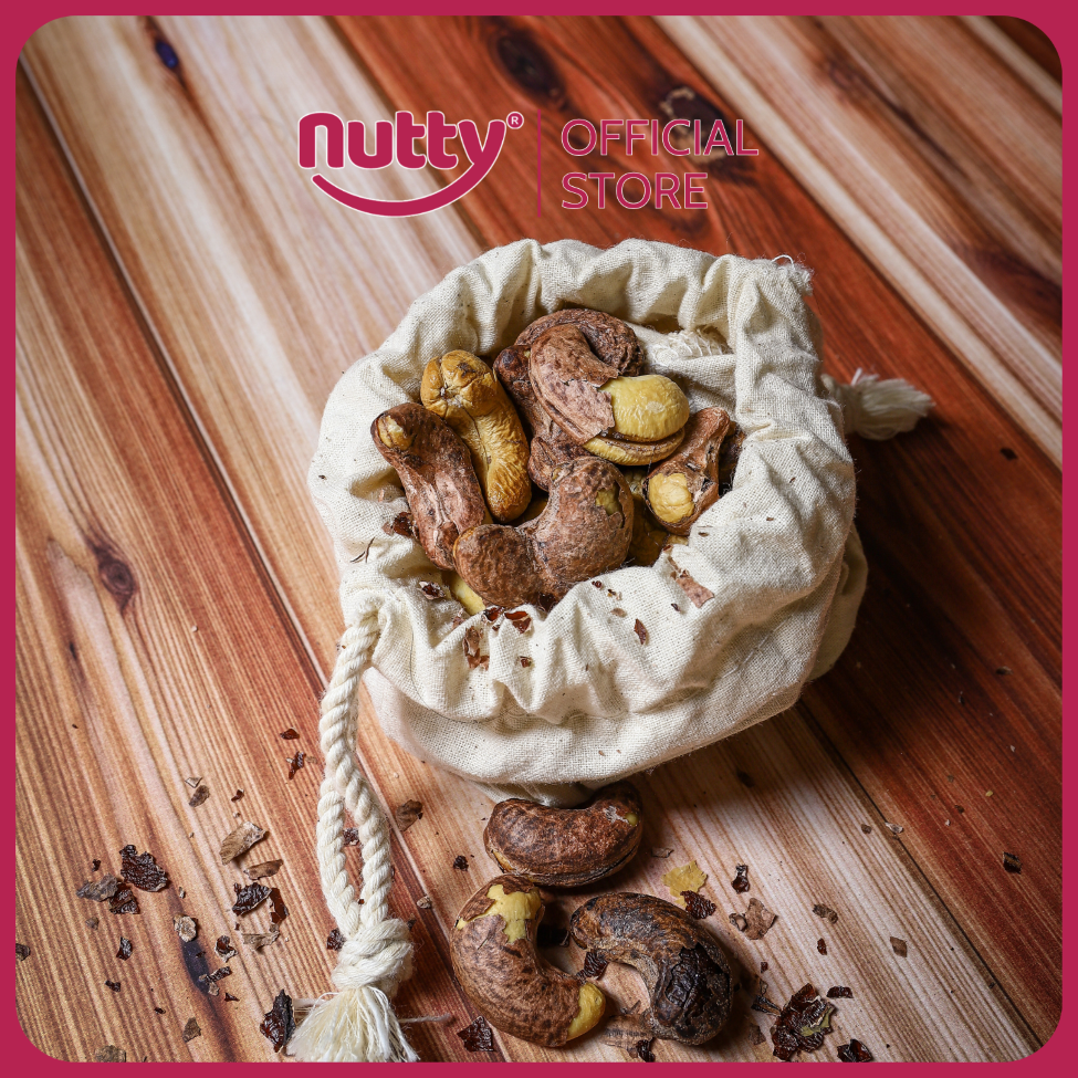 Hạt điều rang muối vỏ lụa Nutty - Hạt điều Bình Phước vỏ lụa - Món ăn vặt lành mạnh