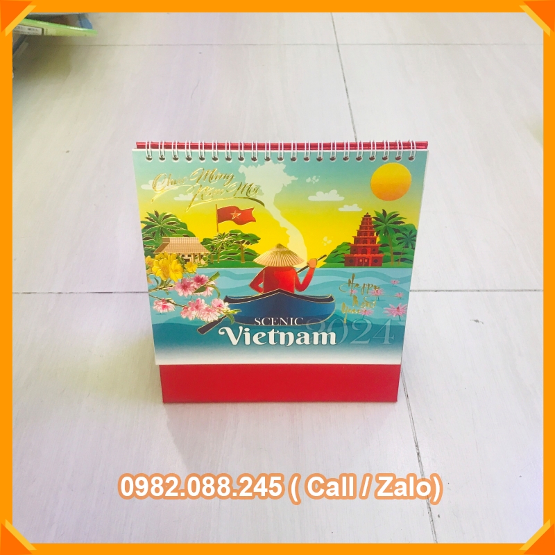 Lịch 2024 - ) lịch để bàn Chữ A ( 16 x 24cm)