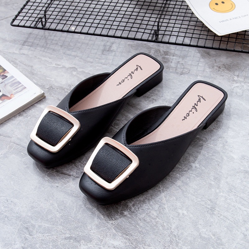 Giày sục mũi vuông cao su đúc không thấm nước( form nhỏ tăng 1 sz)