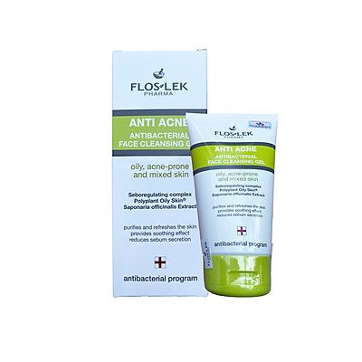 Floslek Sữa Rửa Mặt Dạng Gel Cho Da Nhờn Mụn Anti Acne Bacterial Face Cleansing Gel 125ml