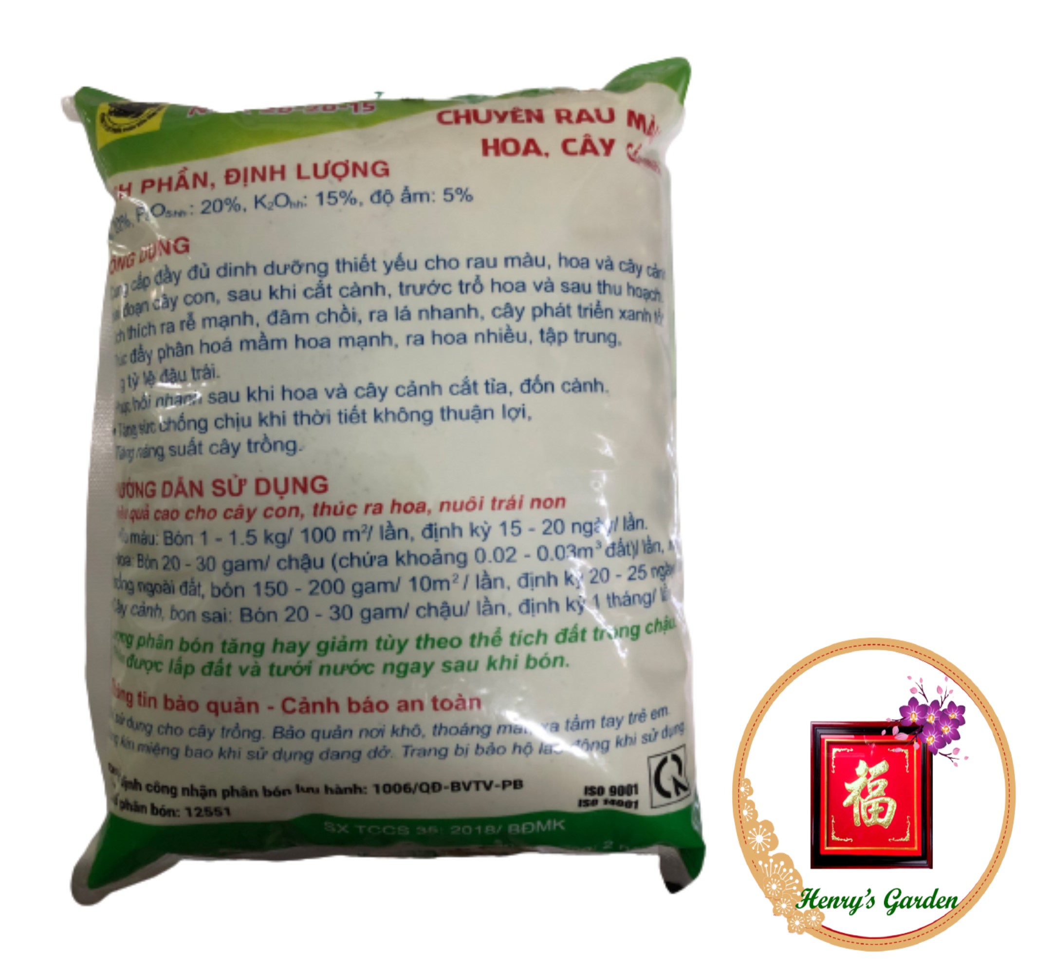 Phân Bón Đầu Trâu MK 20-20-15 - #007A# 1kg