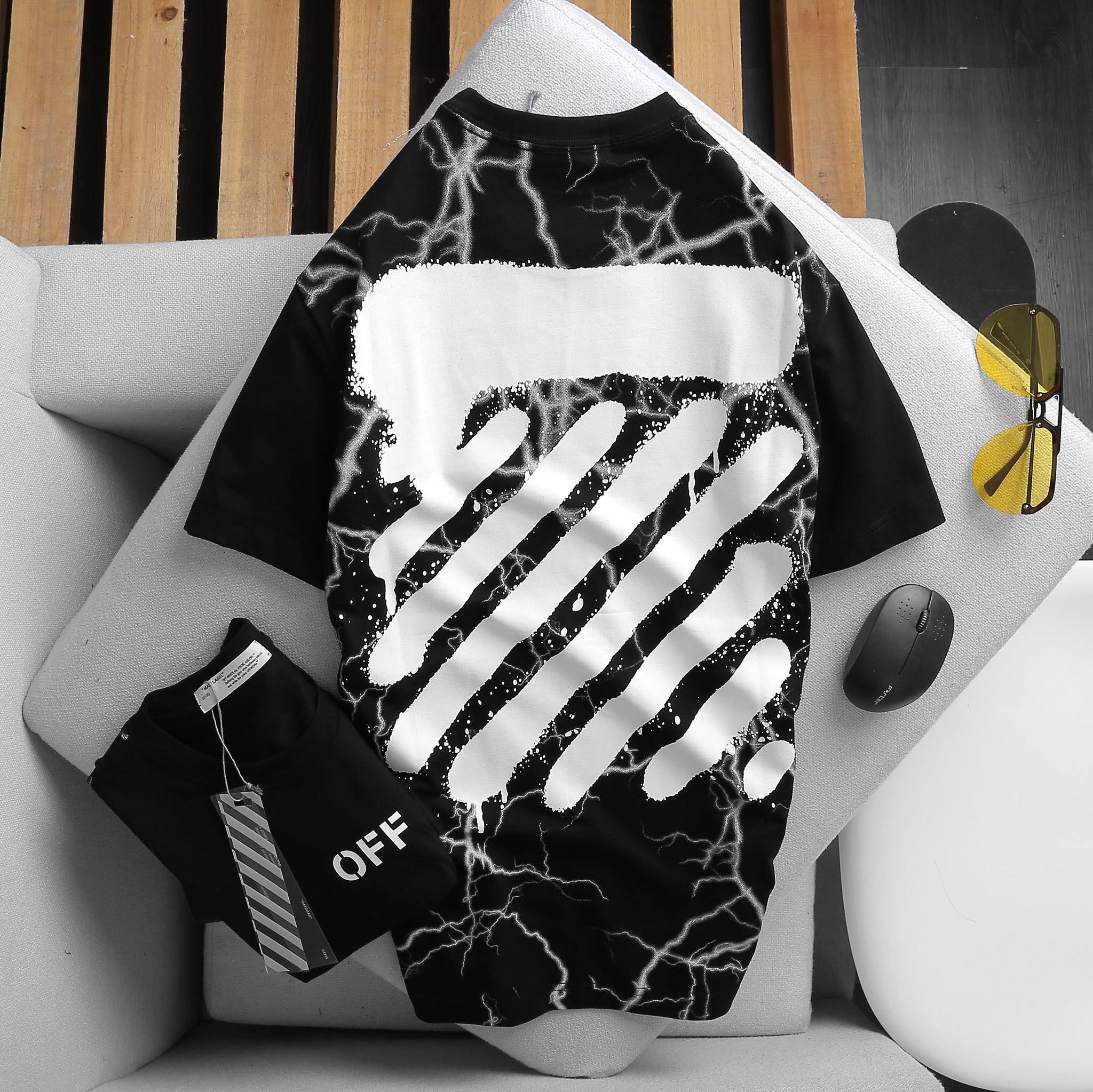 Áo OFF WHITE Tia Chớp Đen