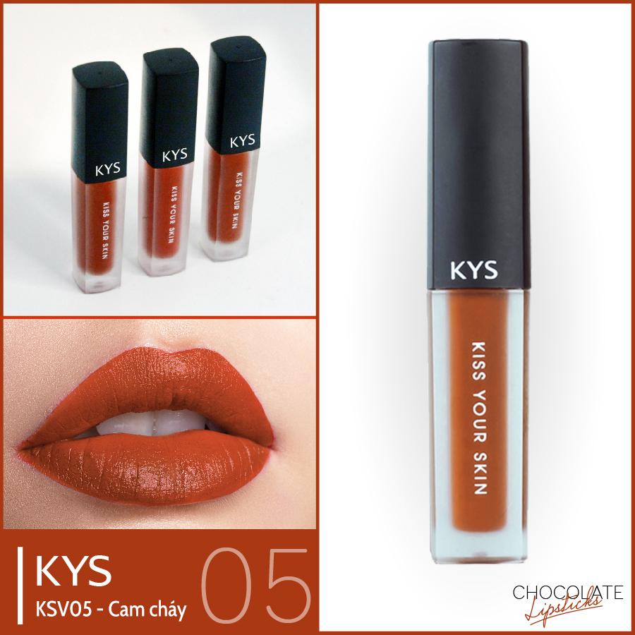 Son kem lì chocolate cam cháy KYS (phiên bản giới hạn) 2.5g