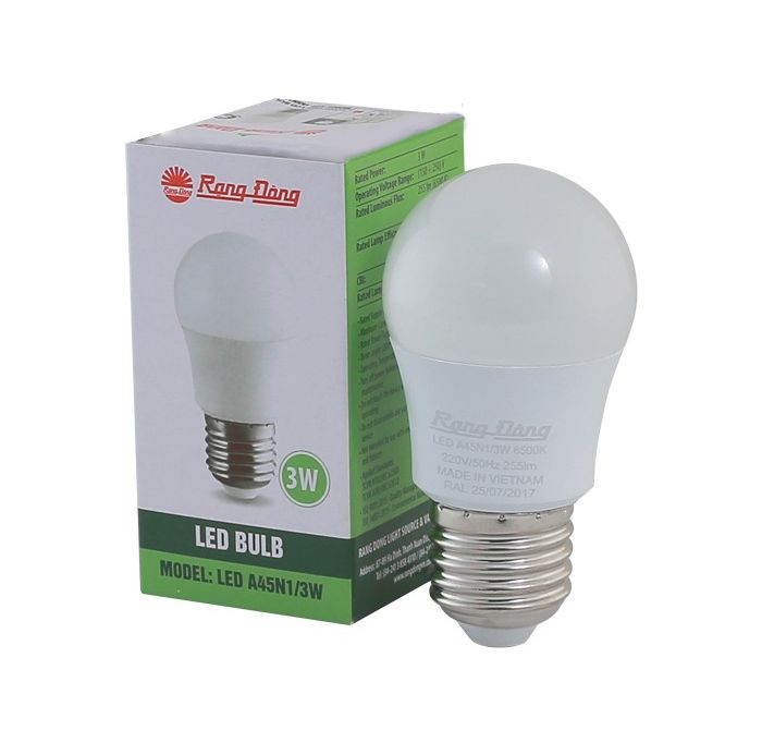 Bóng Đèn LED BULB tròn 3W Rạng Đông