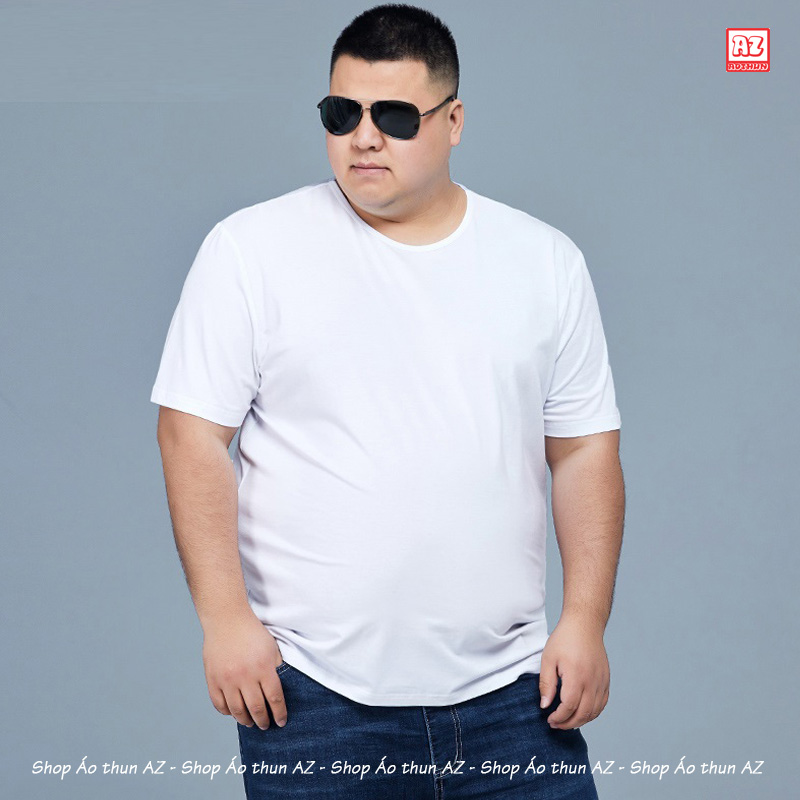 Áo thun Nam Nữ màu trắng trơn BIGSIZE 3XL 4XL 5XL 6XL 7XL