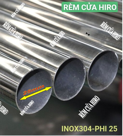Thanh treo rèm màn cửa inox không kèm phụ kiện phi 25