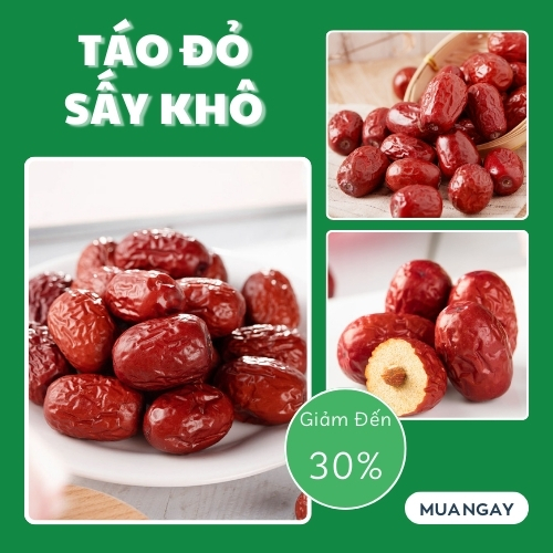 Táo đỏ sấy khô 500g - Tấn Phát - Hàng công ty chất lượng cao - Hỗ trợ cải thiện sức khoẻ
