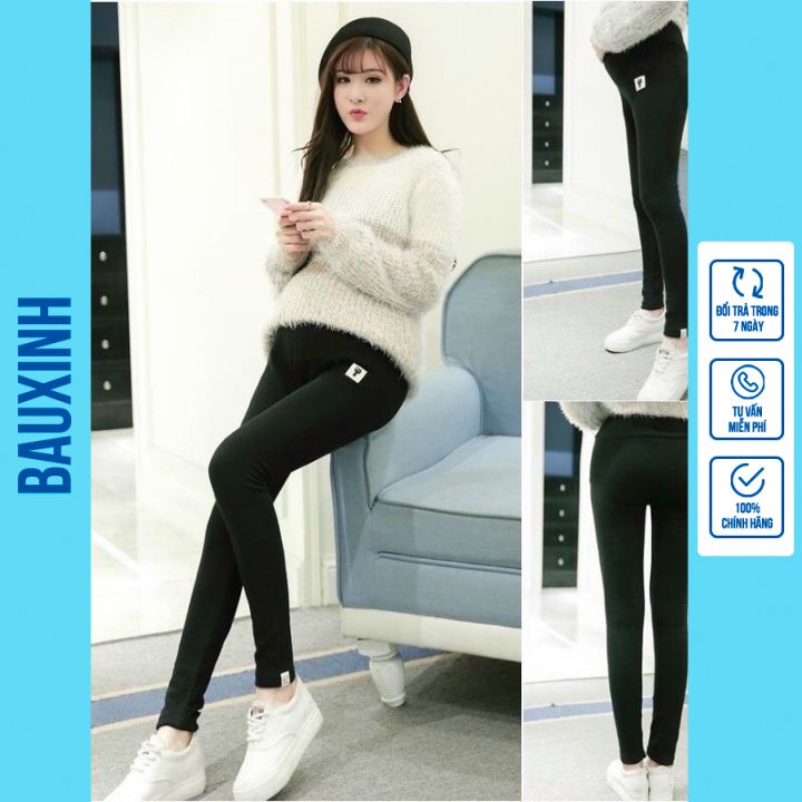 [FREESHIPMAX] quần bầu dài chất co dãn cho mẹ bầu