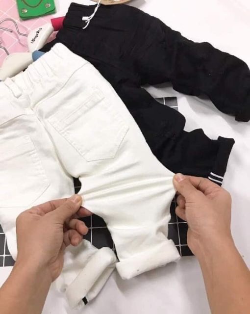 Quần kaki dài xước co giãn cho bé