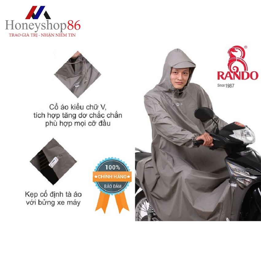 [MUA NHIỀU] ÁO MƯA RANDO PONCHO COSY “KHÔNG ƯỚT ỐNG QUẦN” APPS-16 TỰ TIN HƠN KHI BẠN DI CHUYỂN TRONG MƯA HONEYSHOP86