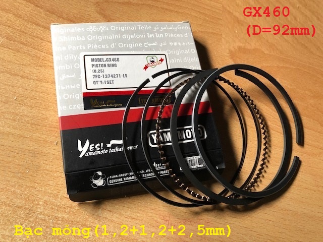 bạc séc măng, Piston 92mm ( loại mỏng) GX460 192F