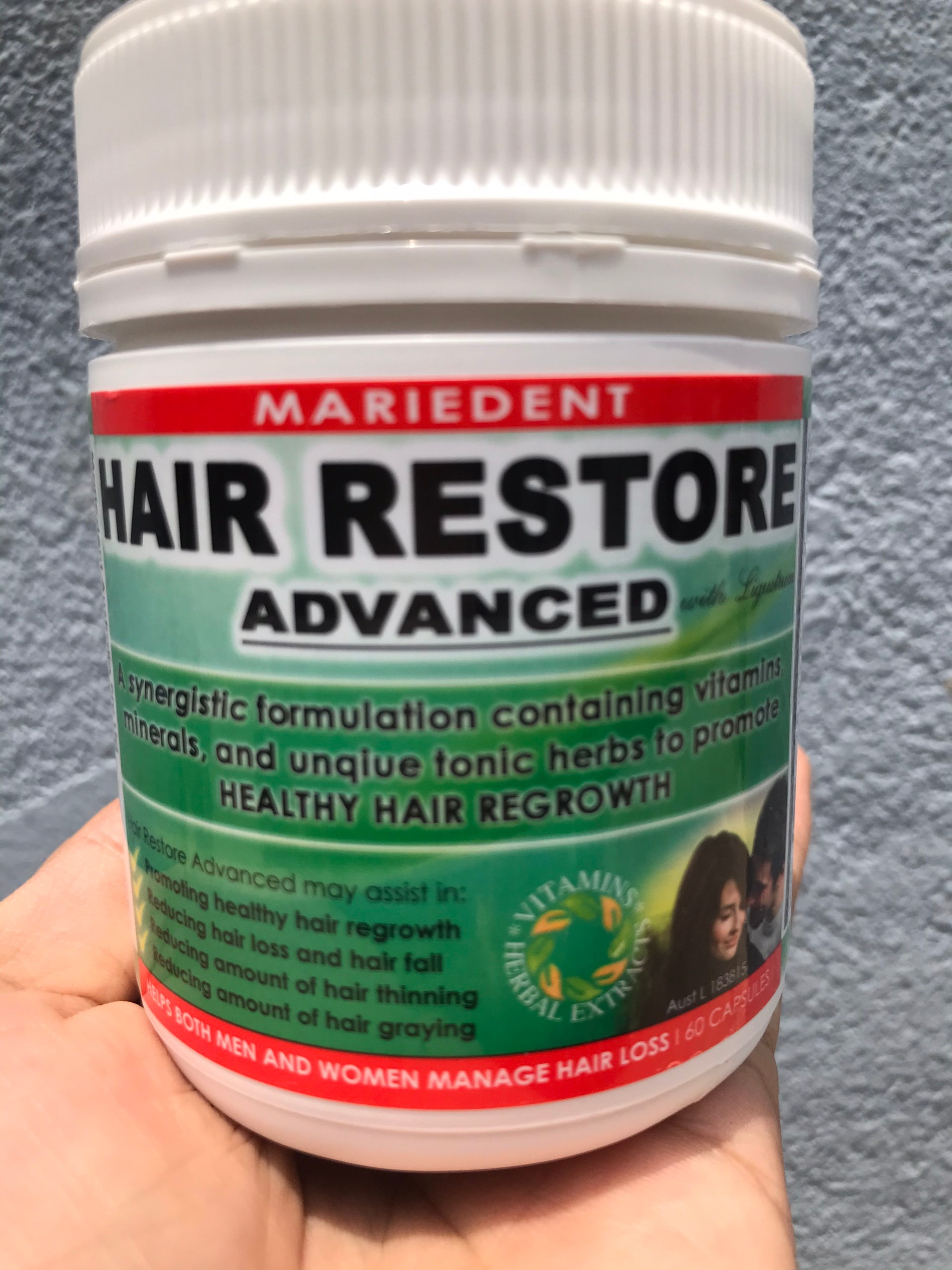 [HCM]Viên Uống Chống Rụng Tóc  Kích Thích Mọc Tóc Của Úc – Hair Restore Advance 60 Viên